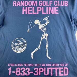 Random Golf Club T Shirt Mens Large Blue Skeleton Golf Graphic Abercrombie Fitch